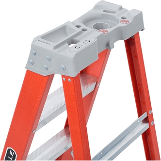 Louisville FS1500 Fiberglass Step Ladder / A-Type Ladder (300 lbs - Orange) - KHM Megatools Corp. Louisville FS1500 Fiberglass Step Ladder / A-Type Ladder (300 lbs - Orange) - KHM Megatools Corp.